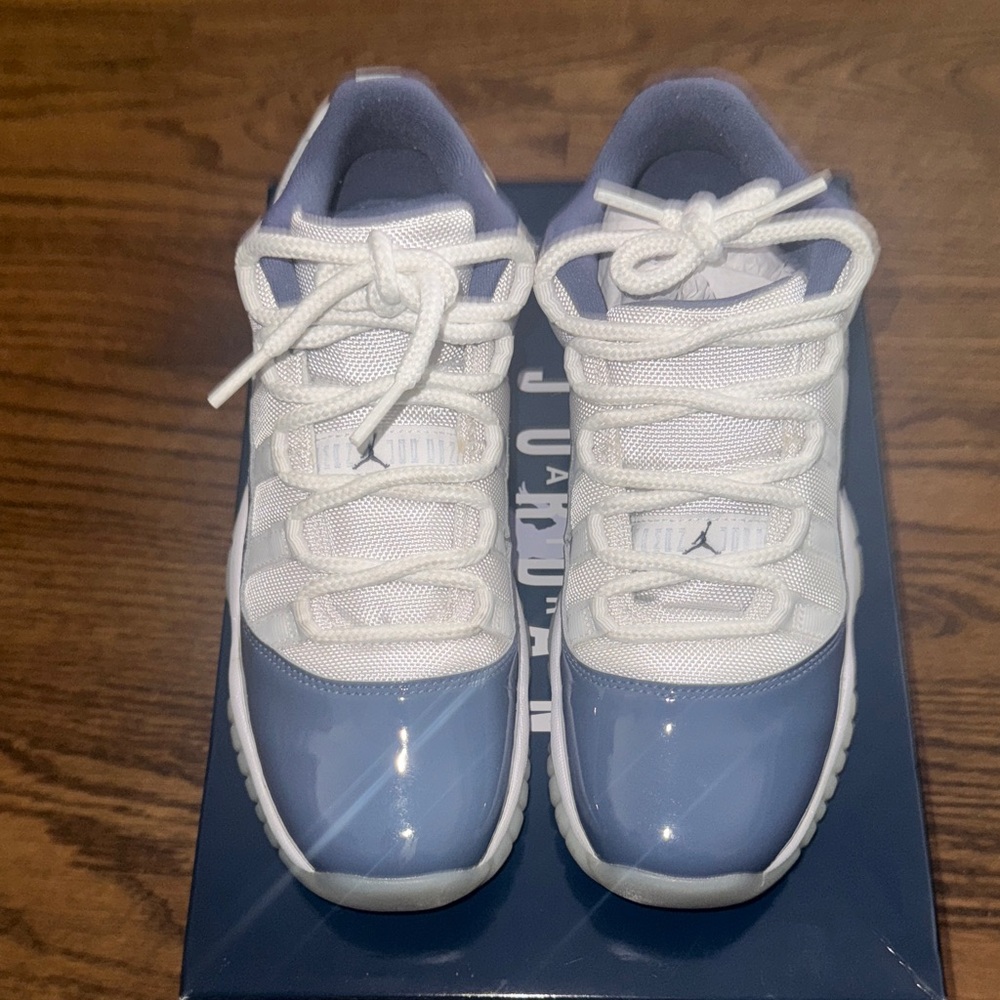 Kids White and Blue Sneakers